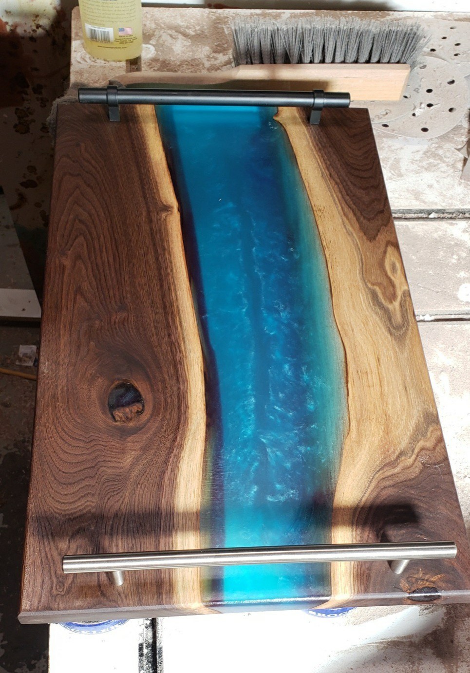 EPOXY CHARCUTERIE BOARD, LAZY SUSAN or a set of 6 COASTERS WORKSHOP 